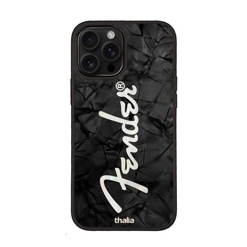 Fender Black Horizontal Spaghetti Logo | iPhone Case