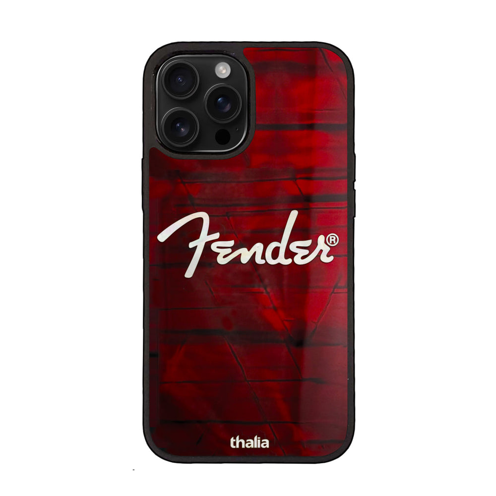 Fender Red Shell Spaghetti Logo | iPhone cases