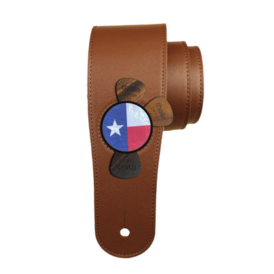 Texas Lone Star | Pick Puck Integrated Leather Strap