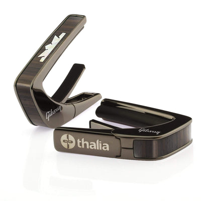 GibsonbyThalia Capo Gibson Crown | Capo Black Chrome / Indian Rosewood / Treble (attach capo from bottom of neck)