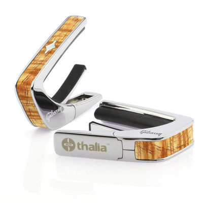 GibsonbyThalia Capo Gibson Soft Diamond | Capo Chrome / Hawaiian Koa