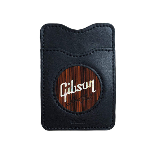 GibsonbyThalia Phone Wallet Gibson Pearl Les Paul Logo | Leather Phone Wallet AAA Curly Koa