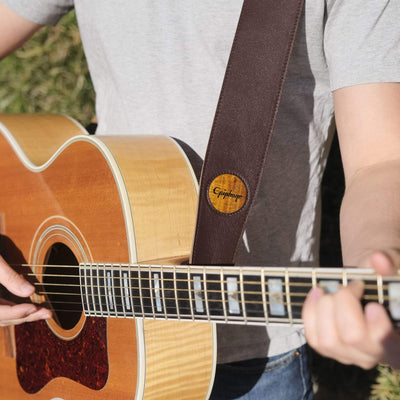 GibsonbyThalia Strap Epiphone Inked Logo Inlay | Italian Leather Strap