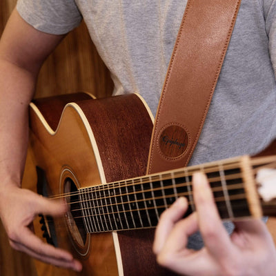 GibsonbyThalia Strap Epiphone Inked Logo Inlay | Italian Leather Strap