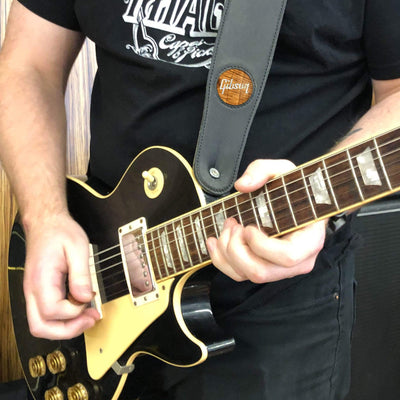 GibsonbyThalia Strap Gibson Pearl Logo Inlay | Italian Leather Strap