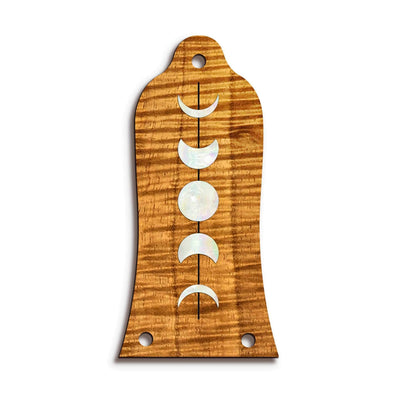 GibsonbyThalia Truss Rod Cover Custom Truss Rod Cover | Shape T10 - Fits Many Epiphone Guitars Moon Phases / AAA Curly Koa