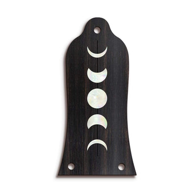 GibsonbyThalia Truss Rod Cover Custom Truss Rod Cover | Shape T10 - Fits Many Epiphone Guitars Moon Phases / Black Ebony