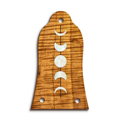 GibsonbyThalia Truss Rod Cover Custom Truss Rod Cover | Shape T11 - Fits Many Epiphone Guitars Moon Phases / AAA Curly Koa