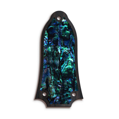 GibsonbyThalia Truss Rod Cover Custom Truss Rod Cover | Shape T6 - Fits Many Epiphone Guitars Blue Abalone / Black Ebony