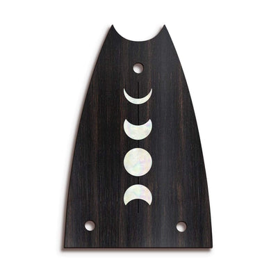 GibsonbyThalia Truss Rod Cover Custom Truss Rod Cover | Shape T7 - Fits Many Epiphone Guitars Moon Phases / Black Ebony