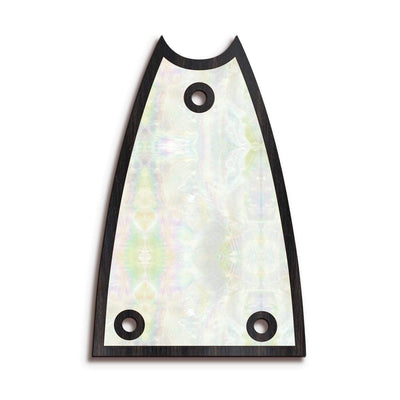 GibsonbyThalia Truss Rod Cover Custom Truss Rod Cover | Shape T7 - Fits Many Epiphone Guitars Mother of Pearl / Black Ebony