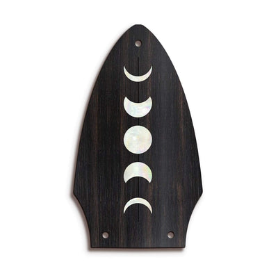 GibsonbyThalia Truss Rod Cover Custom Truss Rod Cover | Shape T8 - Fits Many Gibson Guitars Moon Phases / Black Ebony