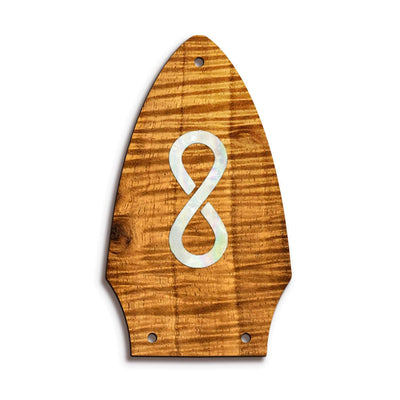 GibsonbyThalia Truss Rod Cover Custom Truss Rod Cover | Shape T8 - Fits Many Gibson Guitars Pearl Infinity / AAA Curly Koa