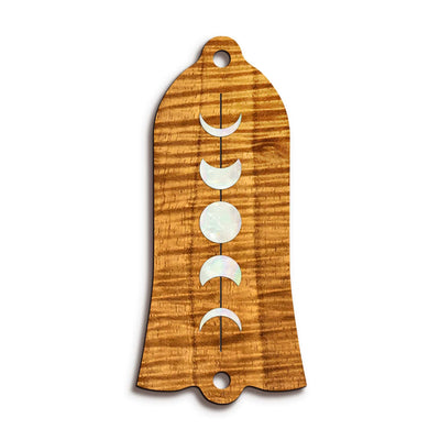 GibsonbyThalia Truss Rod Cover Gibson Truss Rod Cover | Shape T1 - Fits Gibson Guitars Moon Phases / AAA Curly Koa