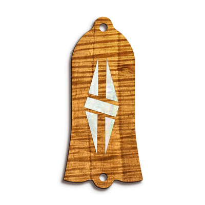 GibsonbyThalia Truss Rod Cover Gibson Truss Rod Cover | Shape T1 - Fits Gibson Guitars Split Double Diamond / AAA Curly Koa