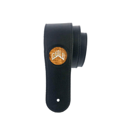 GuildbyThalia Strap Guild Pearl Logo | Italian Leather Strap AAA Curly Koa / Black / Standard