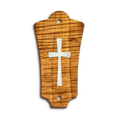 GuildbyThalia Truss Rod Cover Custom Truss Rod Cover | Shape T2 - Fits Most Guild Guitars Pearl Cross / AAA Curly Koa