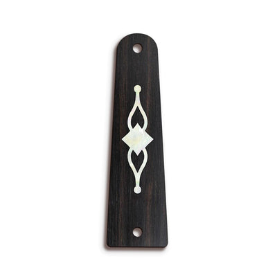 TaylorbyThalia Truss Rod Cover Classic Taylor Inlay Truss Rod Cover | Shape T14 - Fits 2 Hole Taylor Guitars 300 Series Gemstone / Black Ebony