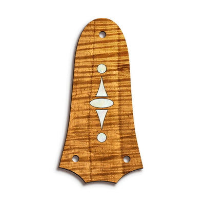 TaylorbyThalia Truss Rod Cover Classic Taylor Inlay Truss Rod Cover | Shape T3 - Fits 3 Hole Taylor Guitars 500 Series Century / AAA Curly Koa