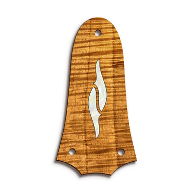 TaylorbyThalia Truss Rod Cover Classic Taylor Inlay Truss Rod Cover | Shape T3 - Fits 3 Hole Taylor Guitars 800 Series Element / AAA Curly Koa