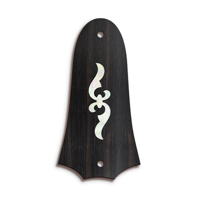 TaylorbyThalia Truss Rod Cover Classic Taylor Inlay Truss Rod Cover | Shape T4 - Fits 2 Hole Taylor Guitars 400 Series Renaissance / Black Ebony