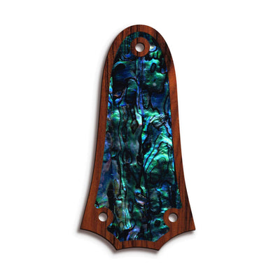 TaylorbyThalia Truss Rod Cover Custom Truss Rod Cover | Shape T3 - Fits 3 Hole Taylor Guitars Blue Abalone / Santos Rosewood