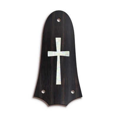 TaylorbyThalia Truss Rod Cover Custom Truss Rod Cover | Shape T3 - Fits 3 Hole Taylor Guitars Pearl Cross / Black Ebony