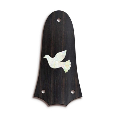 TaylorbyThalia Truss Rod Cover Custom Truss Rod Cover | Shape T3 - Fits 3 Hole Taylor Guitars Pearl Dove / Black Ebony