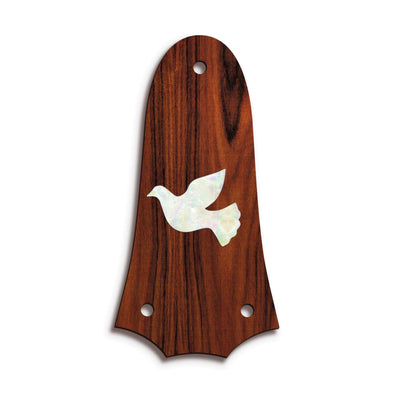 TaylorbyThalia Truss Rod Cover Custom Truss Rod Cover | Shape T3 - Fits 3 Hole Taylor Guitars Pearl Dove / Santos Rosewood