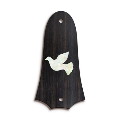 TaylorbyThalia Truss Rod Cover Custom Truss Rod Cover | Shape T4 - Fits 2 Hole Taylor Guitars Pearl Dove / Black Ebony