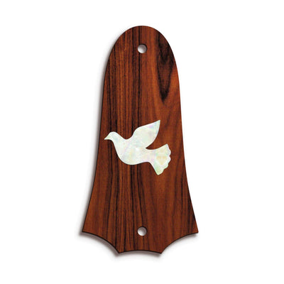 TaylorbyThalia Truss Rod Cover Custom Truss Rod Cover | Shape T4 - Fits 2 Hole Taylor Guitars Pearl Dove / Santos Rosewood