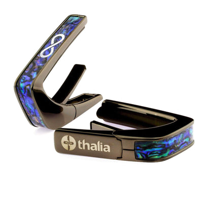 Thalia B-STOCK B-STOCK Capo | Deluxe Black Chrome / Blue Abalone & Infinity