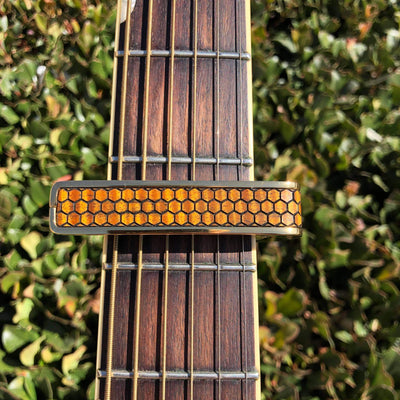 Thalia Capo AAA Curly Hawaiian Koa Save The Bees Honeycomb | Deluxe Capo