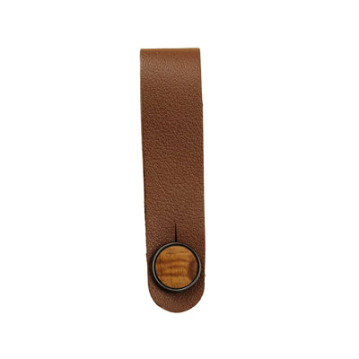 Thalia OCU AAA Curly Hawaiian Koa | Leather Strap Tie Brown / Black / Headstock