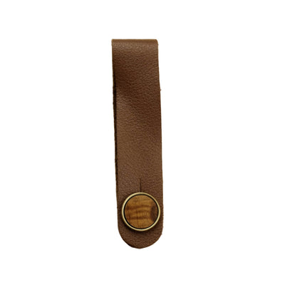 Thalia OCU AAA Curly Hawaiian Koa | Leather Strap Tie Brown / Gold / Headstock