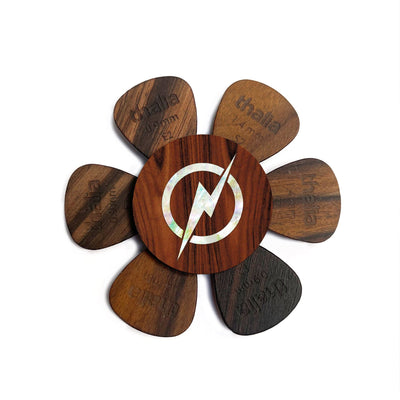 Thalia Pick Puck Pearl Lightning Bolt | Pick Puck Santos Rosewood / Just Wood