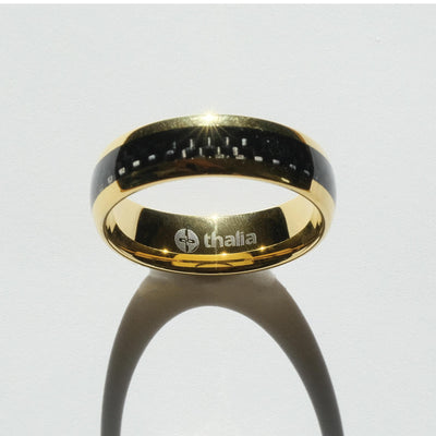 Thalia Ring Carbon Fibre | Tungsten Carbide Ring 8mm