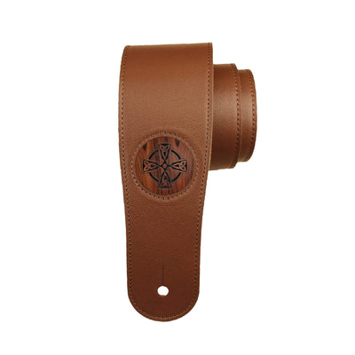 Thalia Strap Celtic Cross Engraving | Italian Leather Strap Santos Rosewood / Brown / Standard