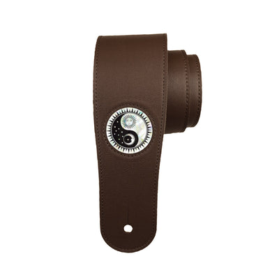 Thalia Strap Pearl Yin Yang Night & Day | Italian Leather Strap Dark Chocolate / Standard