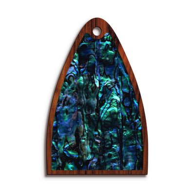 Thalia Truss Rod Cover Custom Truss Rod Cover | Shape T13 - Fits Many PRS Guitars Blue Abalone / Santos Rosewood