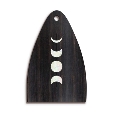 Thalia Truss Rod Cover Custom Truss Rod Cover | Shape T13 - Fits Many PRS Guitars Moon Phases / Black Ebony