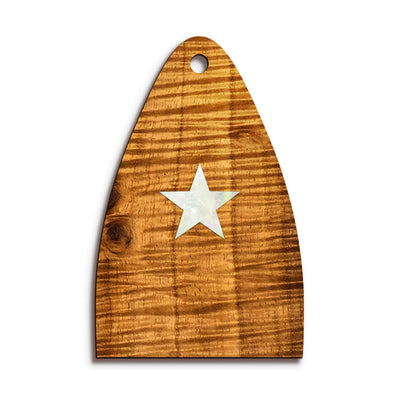 Thalia Truss Rod Cover Custom Truss Rod Cover | Shape T13 - Fits Many PRS Guitars Pearl Star / AAA Curly Koa