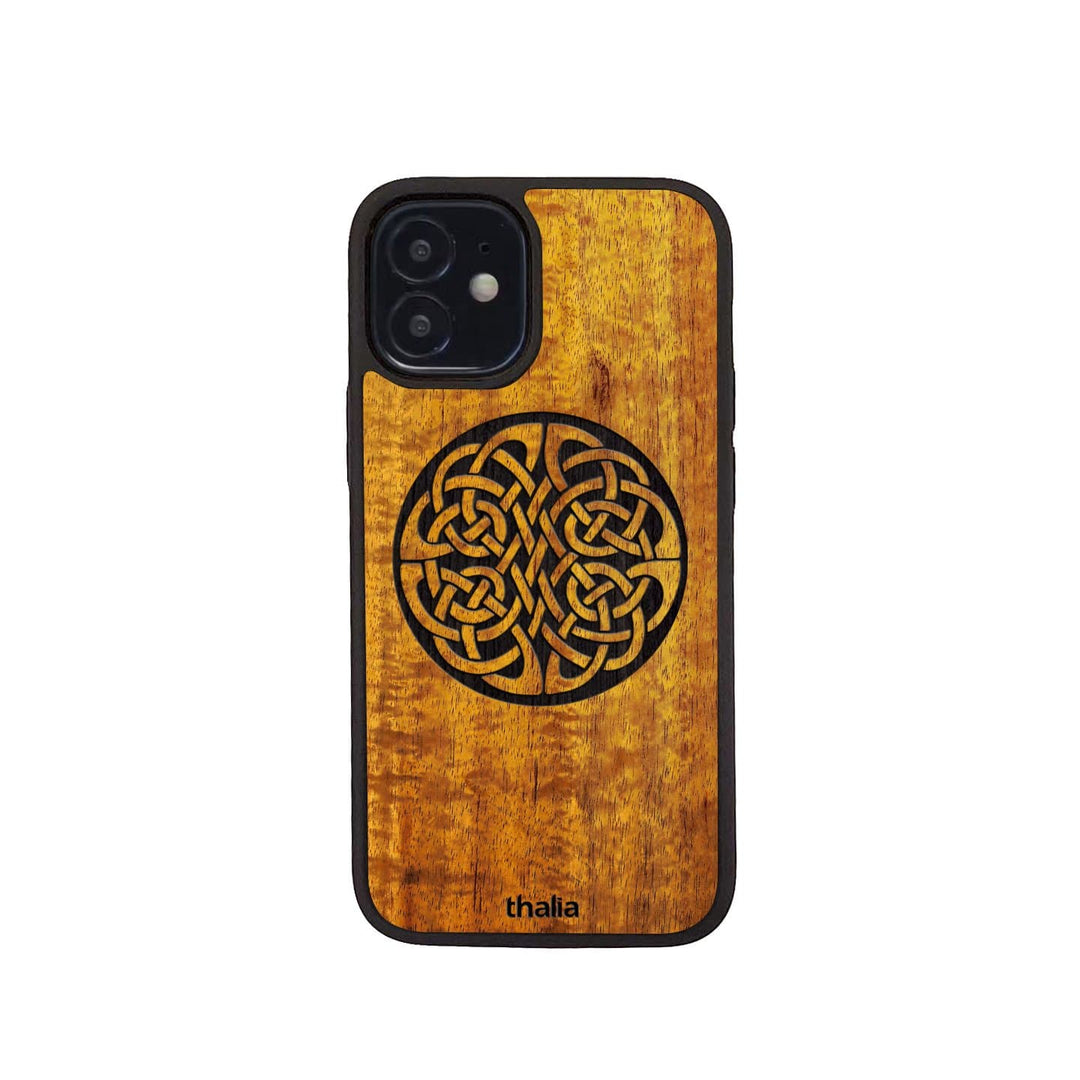 ThaliaCapos.com Phone Case Hawaiian Koa & Celtic Knot Engraving | iPhone Case iPhone 12 mini