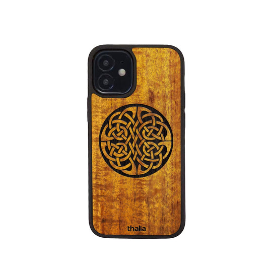 ThaliaCapos.com Phone Case Hawaiian Koa & Celtic Knot Engraving | iPhone Case iPhone 12 mini