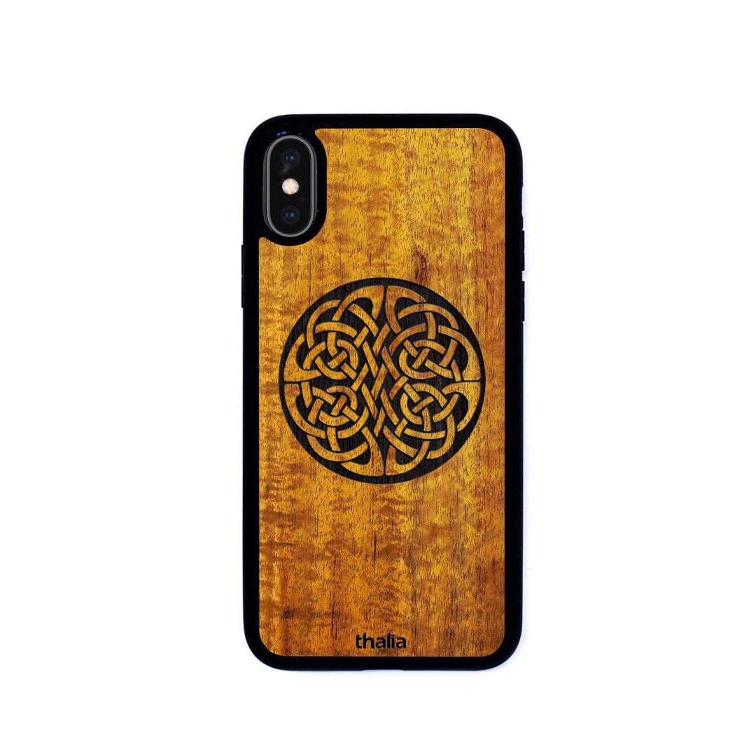 ThaliaCapos.com Phone Case Hawaiian Koa & Celtic Knot Engraving | iPhone Case iPhone X/XS