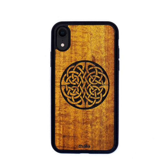 ThaliaCapos.com Phone Case Hawaiian Koa & Celtic Knot Engraving | iPhone Case iPhone XR