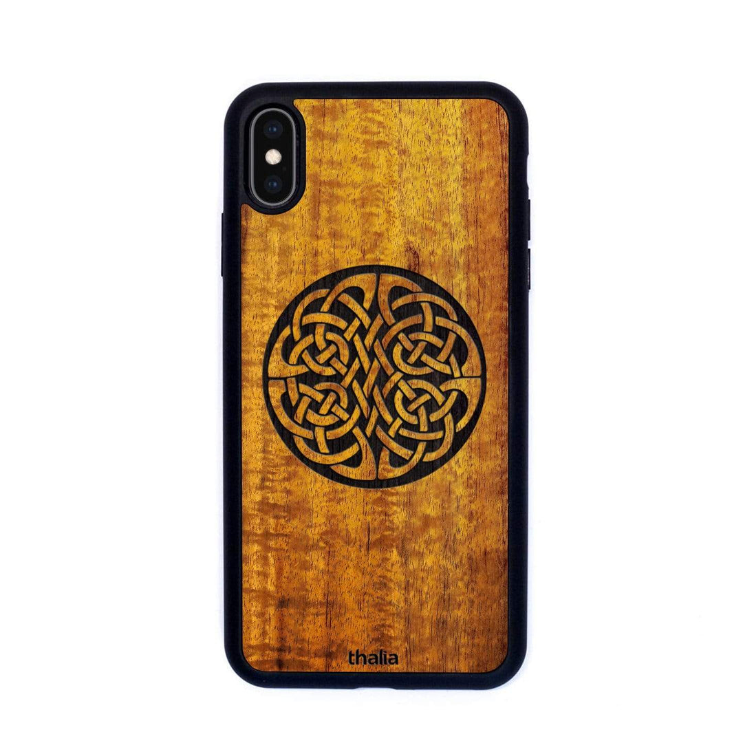ThaliaCapos.com Phone Case Hawaiian Koa & Celtic Knot Engraving | iPhone Case iPhone XS Max